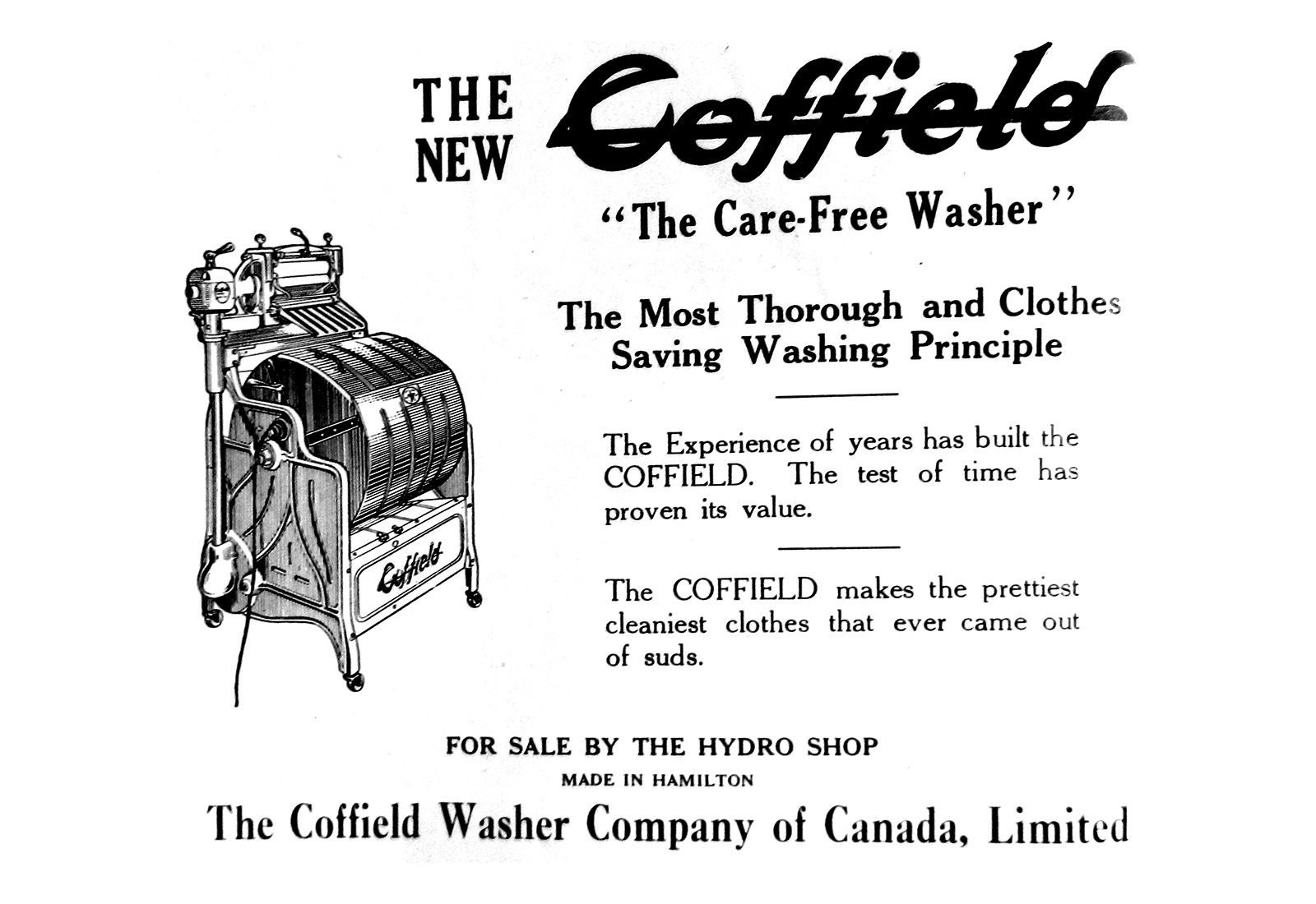 Coffield Washer ad