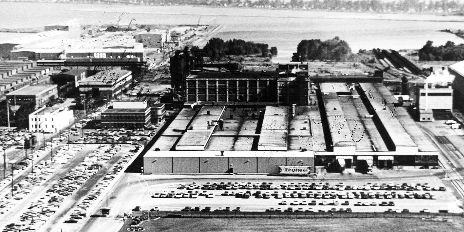Firestone from air, looking north