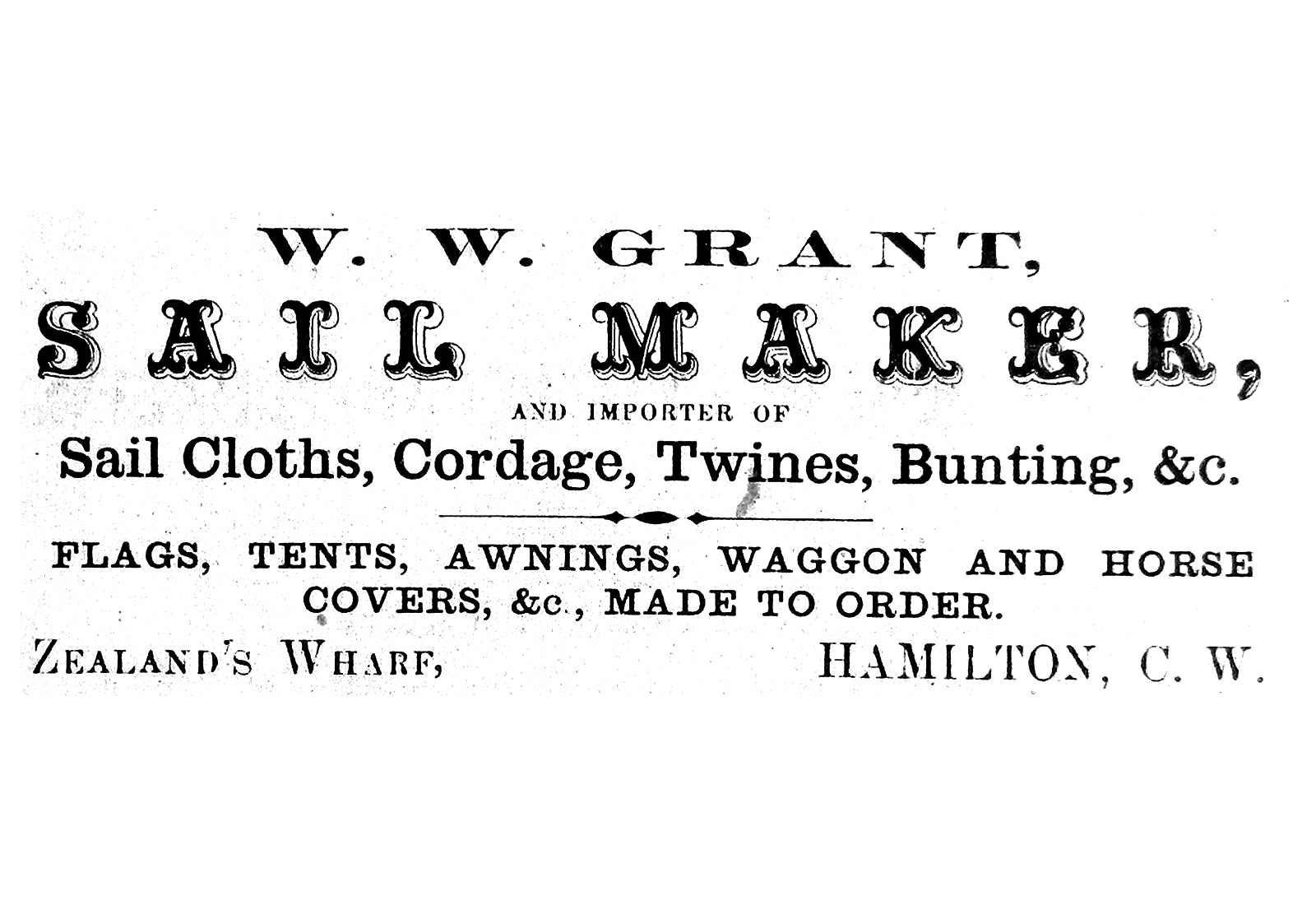 Grant Sail Advertisement